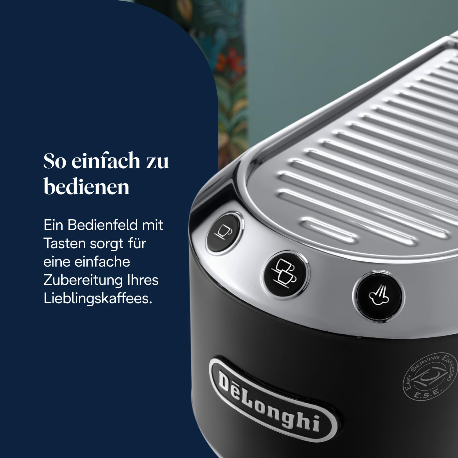 De'Longhi Dedica Duo - Perfetto Kompakte Siebträgermaschine Espressomaschine mit Soft-Touch-Icons, manuellem Milchaufschäumer für Espresso, Cappuccino und Cold Brew, 15cm breit, Metall (EC890.M)