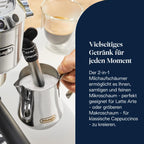 De'Longhi Dedica Duo - Perfetto Kompakte Siebträgermaschine Espressomaschine mit Soft-Touch-Icons, manuellem Milchaufschäumer für Espresso, Cappuccino und Cold Brew, 15cm breit, Metall (EC890.M)