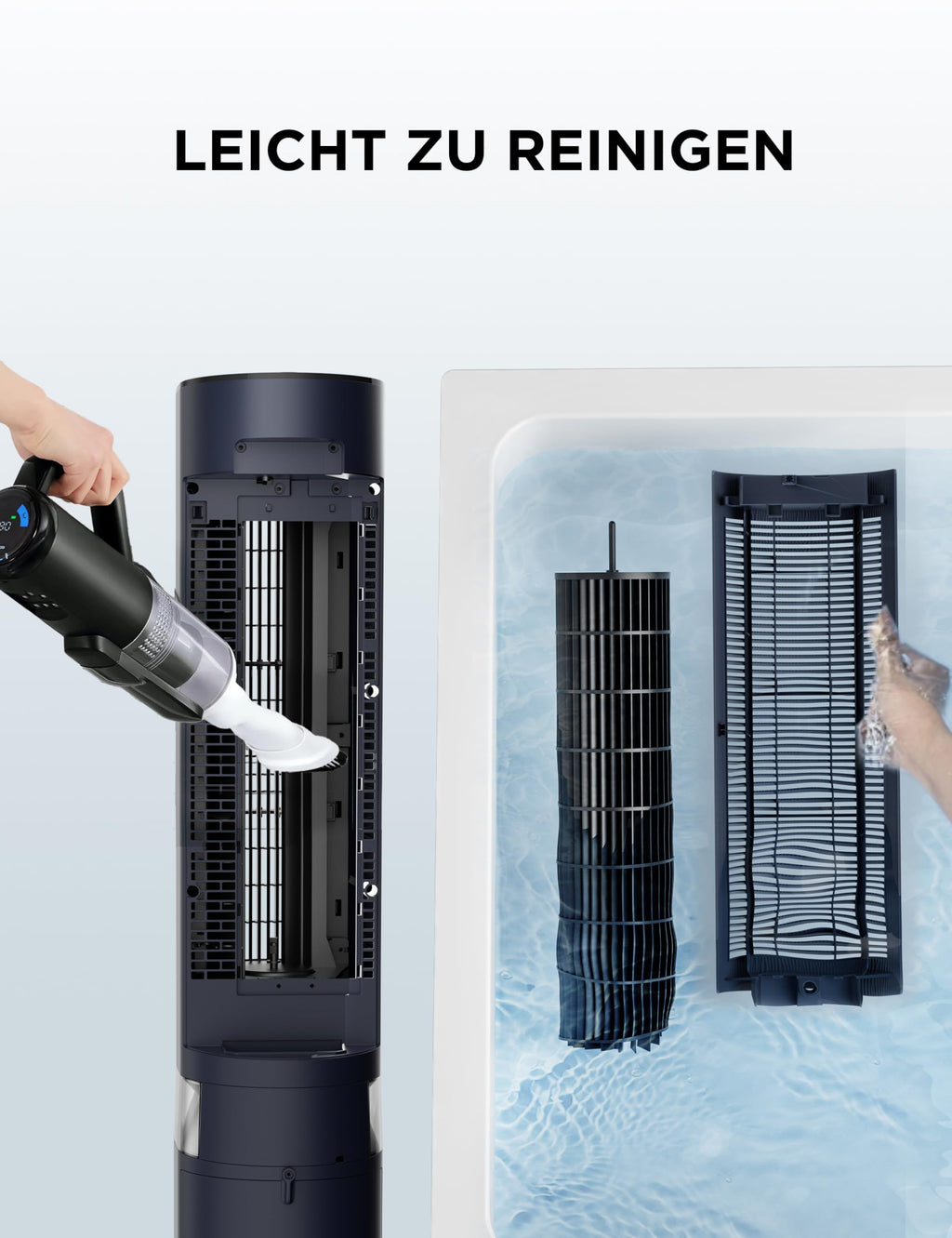 Midea MCF23XRB(WH) Luftkühler, Klimaanlage mobil, 2000m³/h Luftstrom, Sensicool Smart Temp, Ionisator, 6 Geschwindigkeiten, 5 Modi, 12-Stunden-Timer, Touch-Display, 7L Wassertank, Weiß
