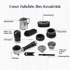 De'Longhi Siebträgermaschine La Specialista Arte EC9155.MB, Espressomaschine mit Mahlwerk, 8 Mahlgrade, 15 Bar, 3 Temperaturen, Milchschaumdüse, 1550W, 1,7L Tank, Edelstahl/Schwarz inkl. Barista-Kit