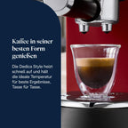 De'Longhi Dedica Duo - Perfetto Kompakte Siebträgermaschine Espressomaschine mit Soft-Touch-Icons, manuellem Milchaufschäumer für Espresso, Cappuccino und Cold Brew, 15cm breit, Metall (EC890.M)