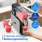 Slush Maschine – 2,5 L Eismaschine & Slushie Maschine für Zuhause, mit LED-Display, 6 voreingestellten Programmen für Eiscreme, Frappés, Milchshakes, automatischer Reinigung