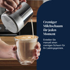 De'Longhi Siebträgermaschine La Specialista Arte EC9155.MB, Espressomaschine mit Mahlwerk, 8 Mahlgrade, 15 Bar, 3 Temperaturen, Milchschaumdüse, 1550W, 1,7L Tank, Edelstahl/Schwarz inkl. Barista-Kit