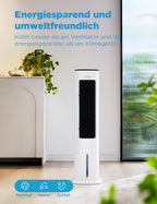 Midea MCF23XRB(WH) Luftkühler, Klimaanlage mobil, 2000m³/h Luftstrom, Sensicool Smart Temp, Ionisator, 6 Geschwindigkeiten, 5 Modi, 12-Stunden-Timer, Touch-Display, 7L Wassertank, Weiß