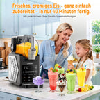 Slush Maschine – 2,5 L Eismaschine & Slushie Maschine für Zuhause, mit LED-Display, 6 voreingestellten Programmen für Eiscreme, Frappés, Milchshakes, automatischer Reinigung
