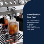 De'Longhi Siebträgermaschine La Specialista Arte EC9155.MB, Espressomaschine mit Mahlwerk, 8 Mahlgrade, 15 Bar, 3 Temperaturen, Milchschaumdüse, 1550W, 1,7L Tank, Edelstahl/Schwarz inkl. Barista-Kit