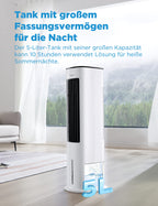 Midea MCF23XRB(WH) Luftkühler, Klimaanlage mobil, 2000m³/h Luftstrom, Sensicool Smart Temp, Ionisator, 6 Geschwindigkeiten, 5 Modi, 12-Stunden-Timer, Touch-Display, 7L Wassertank, Weiß