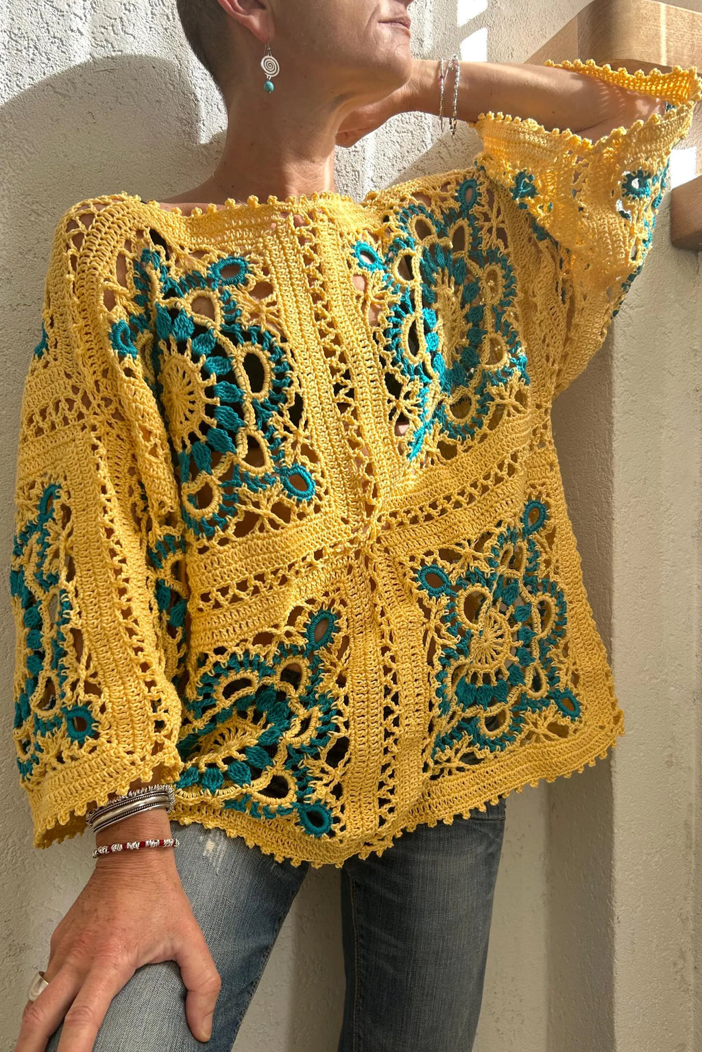 The original PDF crochet pattern CLAS TOP Granny Square with videos, top pdf crochet pattern, instant download, crochet top, croche