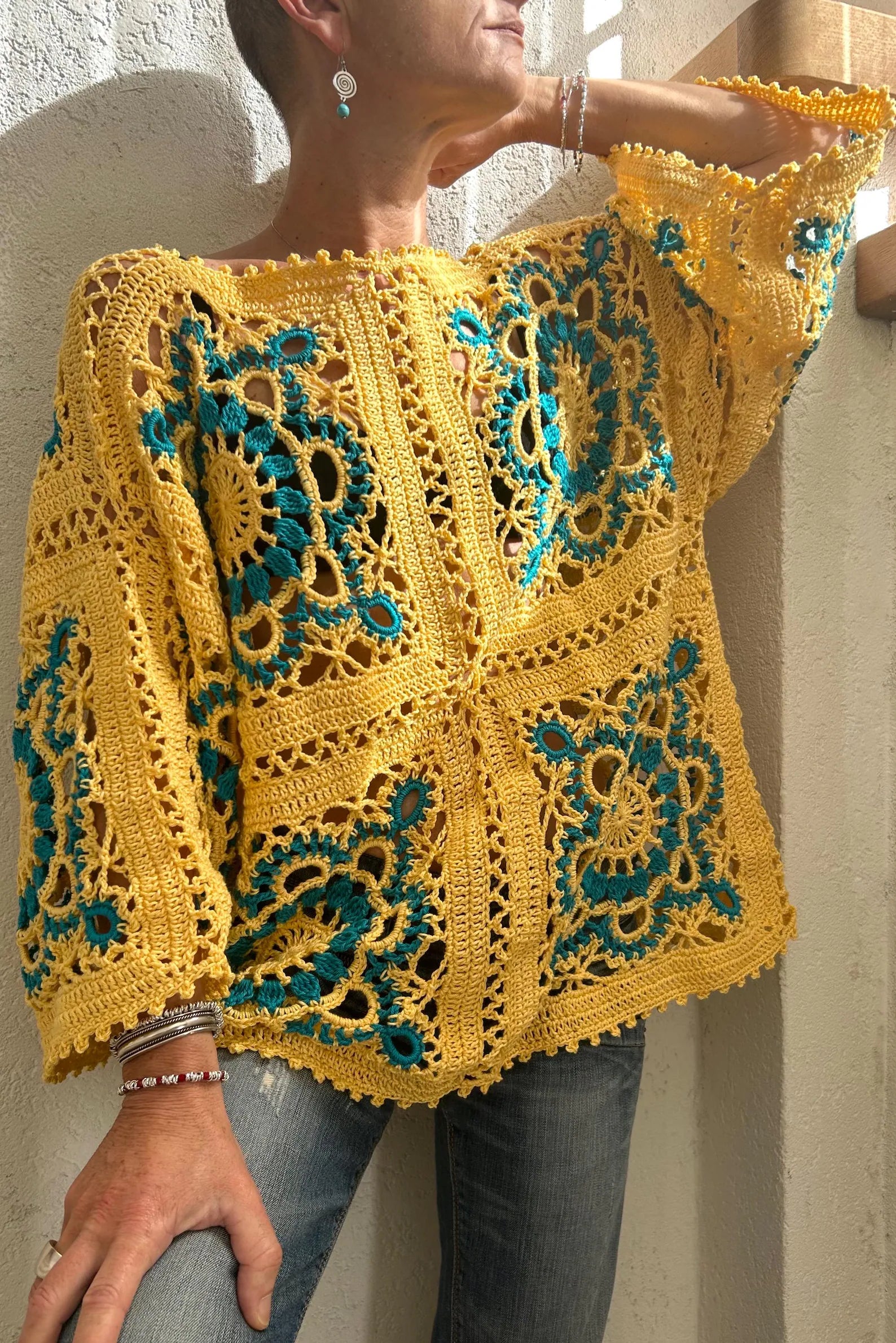 The original PDF crochet pattern CLAS TOP Granny Square with videos, top pdf crochet pattern, instant download, crochet top, croche