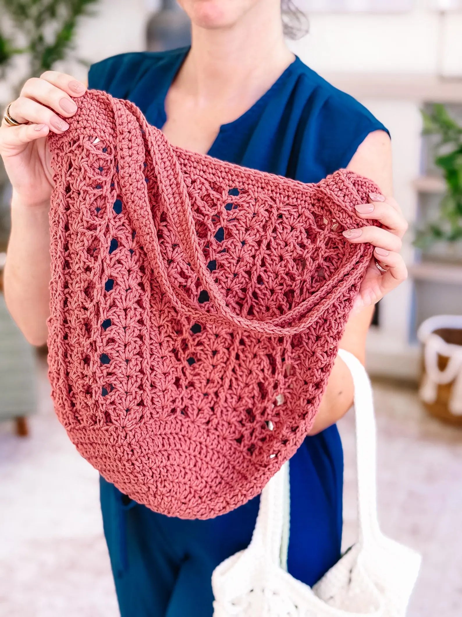 CROCHET PATTERN + VIDEO Willow Mesh Crochet Market Bag Pattern, Easy Reusable Tote, Beginner Crochet Bag, Lightweight Grocery Bag, 3 Sizes