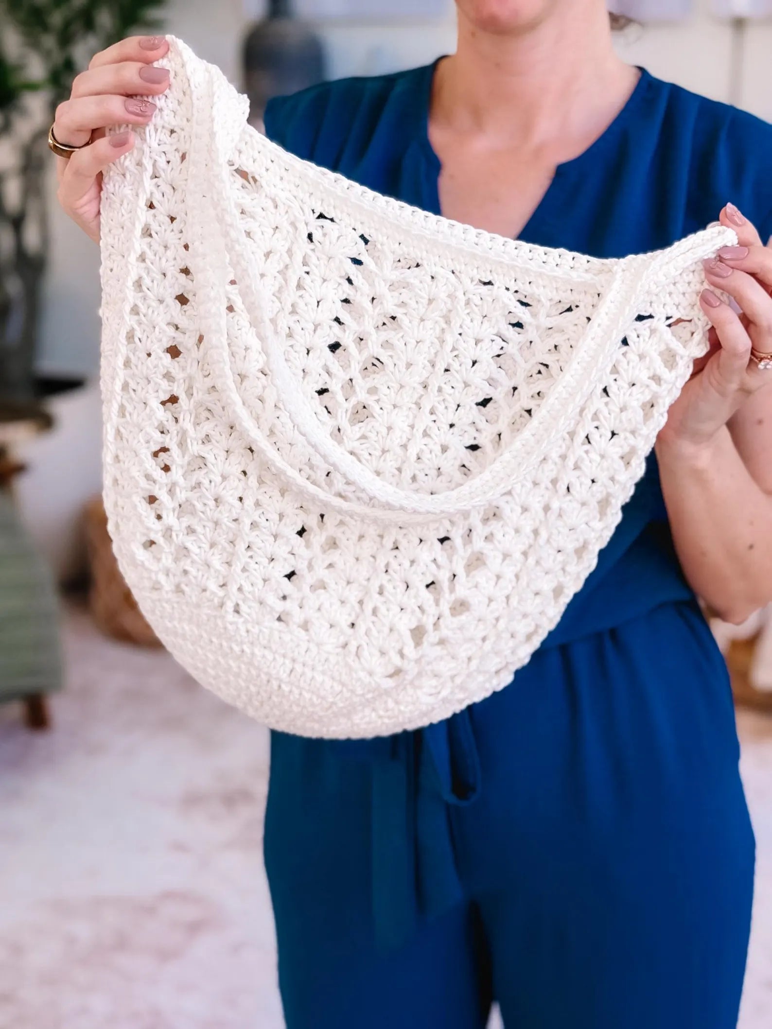 CROCHET PATTERN + VIDEO Willow Mesh Crochet Market Bag Pattern, Easy Reusable Tote, Beginner Crochet Bag, Lightweight Grocery Bag, 3 Sizes